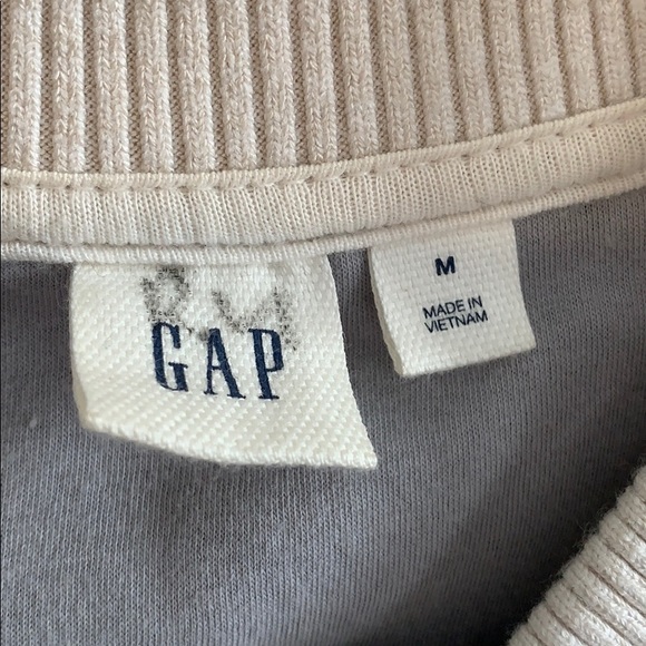 Like new! GAP knit bomber jacket light cream - Picture 6 of 7